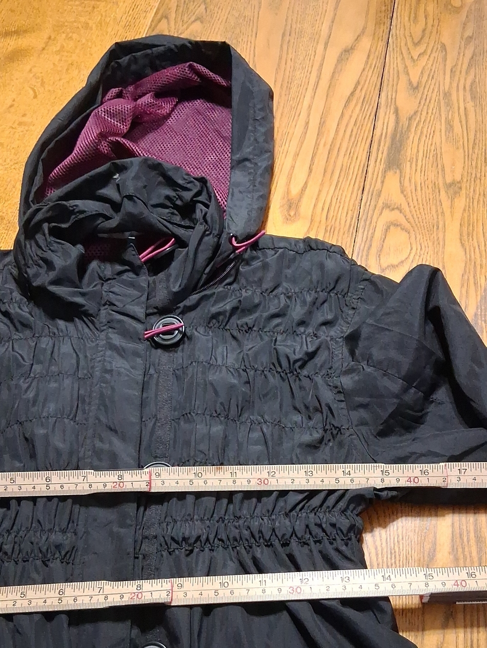 ATHLETA Jacket Womens S / M ?? BLACK Preowned Coat HOOD Exercise Workout - Picture 4 of 10